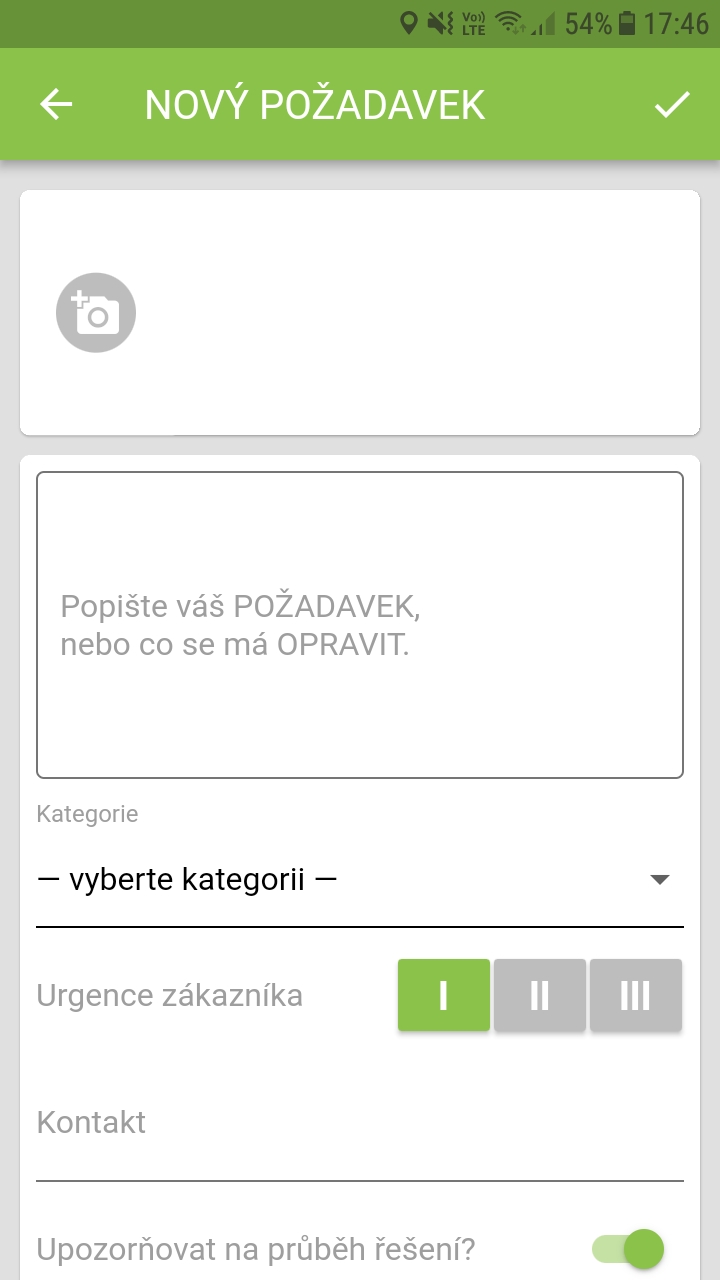 Zadejte požadavek